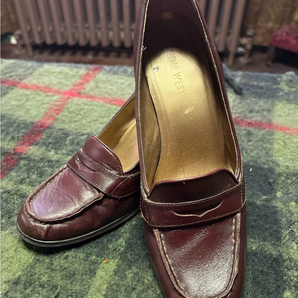 Burgundy Leather Loafers